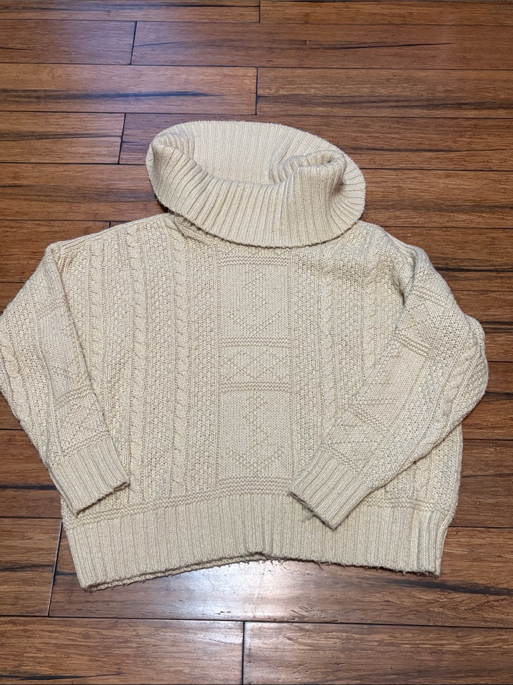 Denim & Supply Ralph Lauren Heavy Cotton Cowl Neck Size Large Sweater Women’s